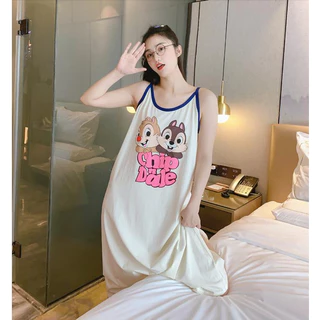 KT🐱(ราคาถูกที่สุด)ชุดนอนลายการ์ตูนใหม่ล่าสุด,กระโปรงสายเดี่ยว, น่ารักมาก,ผ้าฝ้าย,มีหลายสีให้เลือก ,M-2XL