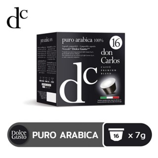 กาแฟแคปซูล พูโร อาราบิก้า ดอลเช่ กัสโต้ ตราดอนคาร์ลอส 16 แคปซูล Puro Arabica Capsule Coffee Nescafe Dolce Gusto 16 cap.