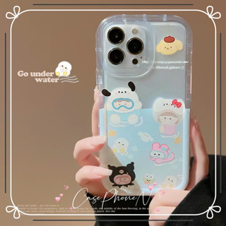 🔥สไตล์ใหม่🔥เคสไอโฟน iphone 11 14 Pro Max การ์ตูน ว่ายน้ำ ปกป้องเต็มที่ ป้องกันการตก เคส iphone 12 13 Pro Case for iPhone