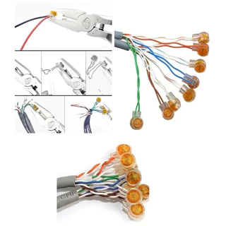 เม็ดเชื่อม สาย lan กิ๊บบีบต่อสายโทรศัพท์ สายแลน เม็ดเชื่อม K1 UY1 Connector 3M มีเจล ของแท้