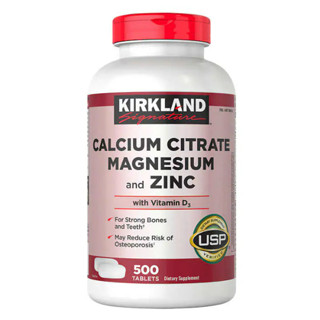 Kirkland Signature Calcium Citrate Magnesium and Zinc 500 tablets.