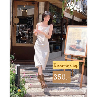 ส่งต่อ Kissawayshop เดรสผูกหลัง ผ้าลินิน
