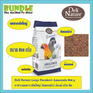 Deli Nature Large Parakeet Amazonia 800 g  อาหารนกพารากีทใหญ่ ซันคอนนัวร์ ม๊องค์ กรีน ชีค
