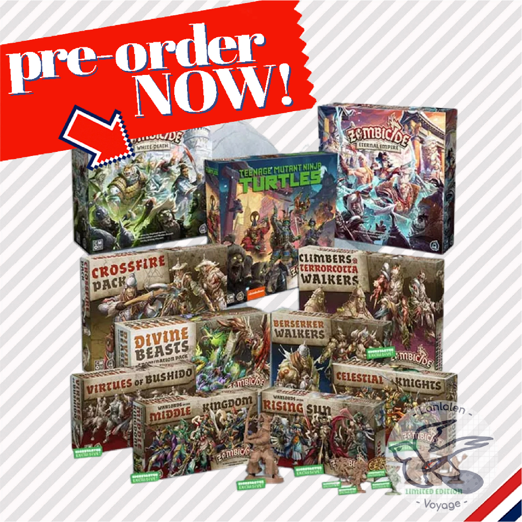 Pre-Order ระยะเวลานาน Zombicide: White Death Retail Pledge All-in [Boardgame]