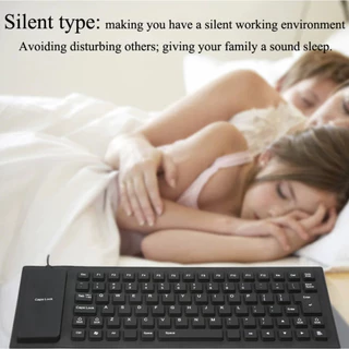 🚀ส่งเร็ว🚀 USB Flexible Silicone Keyboard 85 keys คีย์บอร์ดยาง ซิลิโคน USB 85 คีย์ Mini Flexible Laptop ซิลิโคนคุณภาพสูง