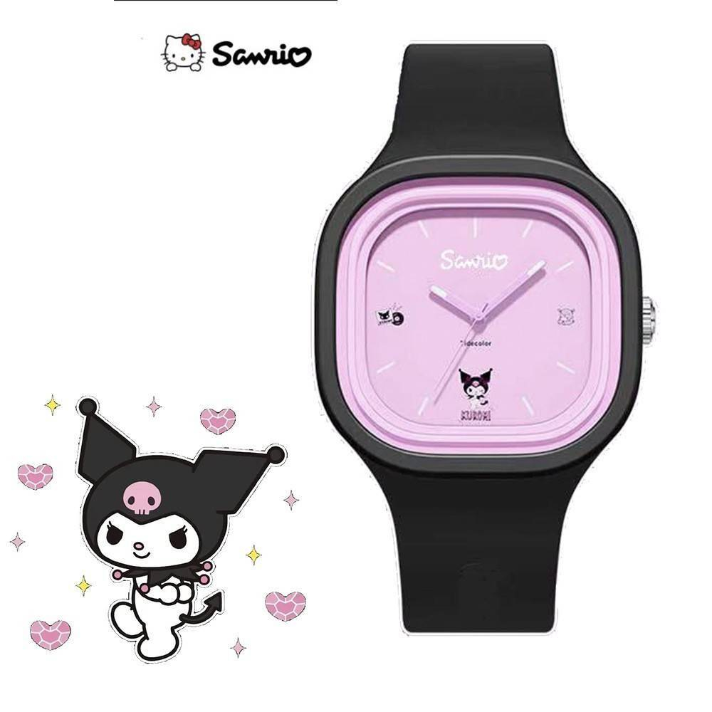 นาฬิกาข้อมือ sanrio ซานริโอ้ สายซิลิโคน ทรงสี่เหลี่ยม น่ารัก สวมได้ทั้งเด็กและผู้ใหญ่