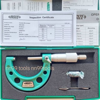 ไมโครมิเตอร์วัดนอก 25-50x0.01mm Outside Micrometer Insize 3203-50A อินไซส์ ไมโครวัดนอก 25-50มิล