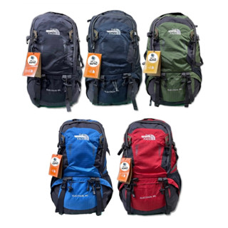 กระเป๋าเป้ the north face 55ลิตร (รุ่นเสริมโครงเหล็ก+แถมผ้าคลุมกันฝน