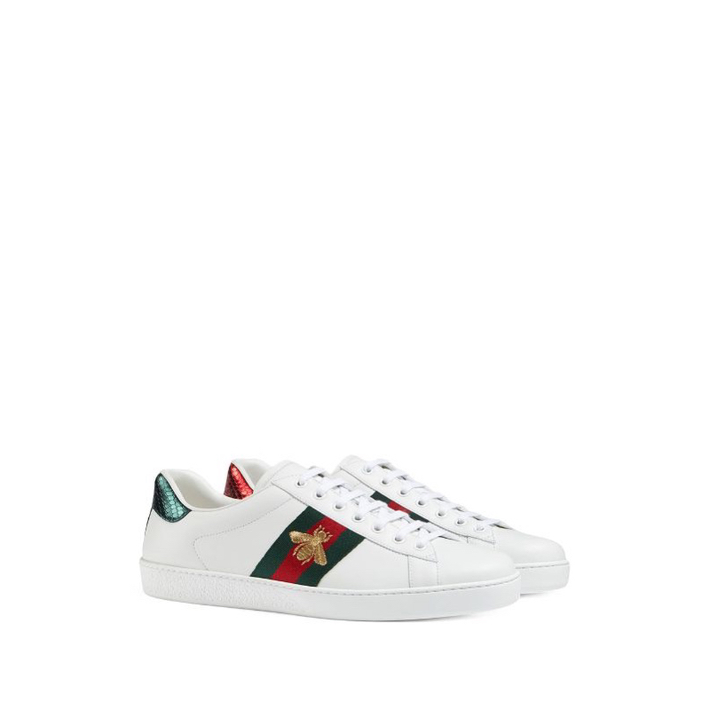 (ส่งต่อ) ของแท้ มือสอง Gucci ace low-top sneaker ผึ้ง