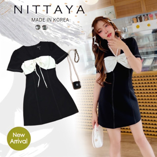 ราคาถูกที่สุด!! NITTAYA  เดรสโบว์อก ผูกคอ