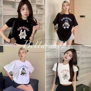 Bella🌻เสื้อยืด👕Crop Top /Oversize 💗เสื้อลายแมวน่ารัก✨พร้อมส่งจากกทม มาถึงใน 3-5 วัน