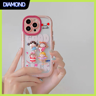 💲คูปองเคลม💲เคสไอโ case for iphone 11 12 สาวน้อย เคส 14 13 12 11 pro max วัสดุซิลิโคน การป้องกันอย่างเต็มที่