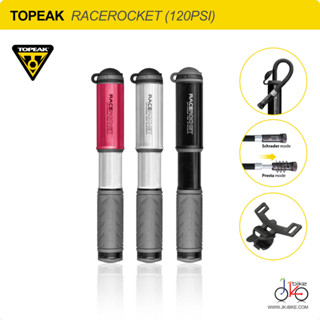 NEW! สูบลมพกพา 120psi TOPEAK RACEROCKET MINI PUMP