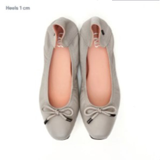 O&amp;B รองเท้าหนังแท้รุ่น Audrey comfy in Light grey (New Edition)