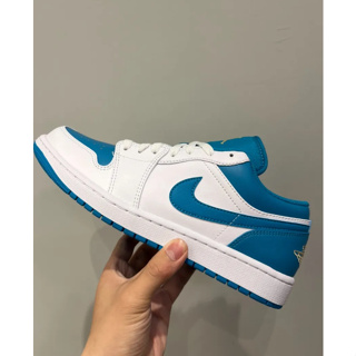 Nike Air Jordan 1 Low "Aquatone" Blue and white  ของแท้ 100%