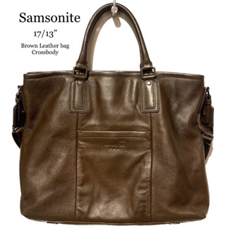 Samsonite (Brown Leather)✨17/13”