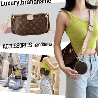 หลุยส์วิตตอง Louis Vuitton/MULTI POCHETTE ACCESSORIES กระเป๋าถือ/กระเป๋าผู้หญิง/กระเป๋าแมสเซนเจอร์/ใหม่