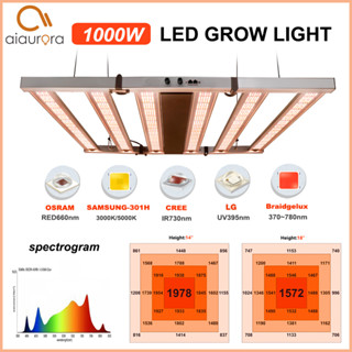 650w 1000w Samsung LM301H V5 ควอนตัมสามารถปรับแสงแอลอีดี ไฟโตแสงแอลอีดี ไฟโตของพืชในร่ม UV IR เป็นชุดชุด