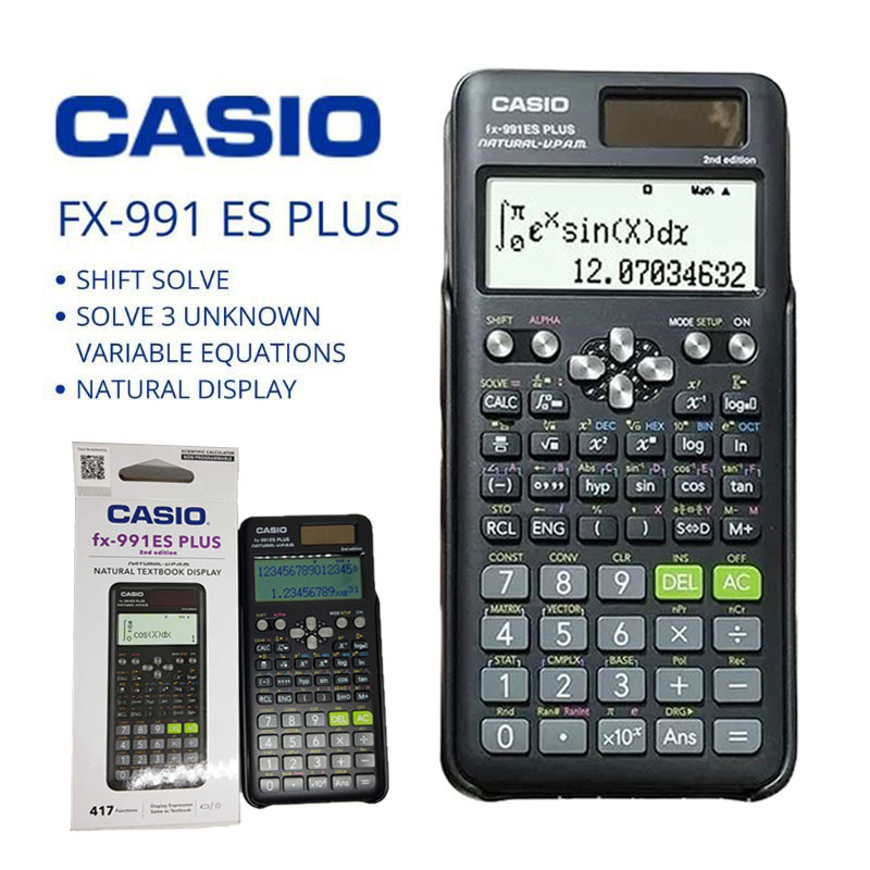 พร้อมส่ง Casio Fx-991es plus เครื่องคิดเลขวิทยาศาสตร์ ของใหม่ มีประกัน