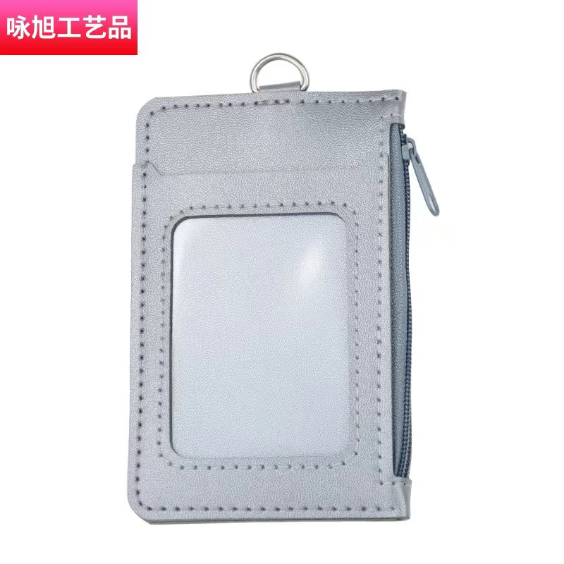 ที่ใส่บัตรประชาชนเชือกเส้นเล็กมีซิปกันน้ำหนาบัตรทำงานพนักงานปลอกหนังป้ายที่กำหนดเองวิทยาเขตนักเรียนโรงเรียนบัตรโปร่งใสสอ