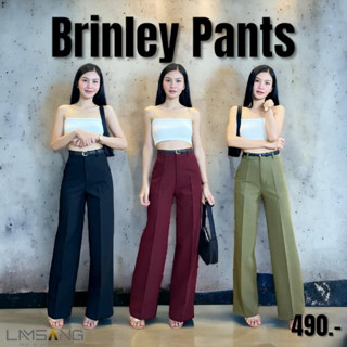 Brinley Pants กางเกงเอวสูงกระบอกใหญ่แต่งหูเข็มขัด