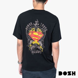 DOSH OVERSIZED SHORT SLEEVE T-SHIRTS SUPERMAN เสื้อยืดโอเวอร์ไซส์ FSMT5235-BL