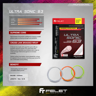 FELET สายเอ็นแบดมินตัน รุ่น ULTRA SONIC 63