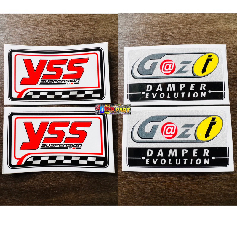 สติ๊กเกอร์ติดโช๊ค สติ๊กเกอร์แก๊สซี่/สติ้กเกอร์YSS มีขาย1ข้างและ1คู่