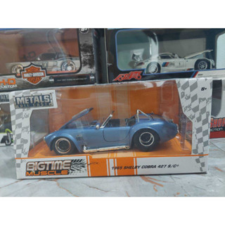 รถโมเดล jada 97413 1965 shelby cobra 427 s/c  1:24สีฟ้า