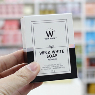 สบู่วิ้งค์ไวท์ตัว 80g. W ww Wink White SOAP สบู่วิงค์ไวท์ สบู่w วิงค์ไวท์ วิ้งค์ไวท์