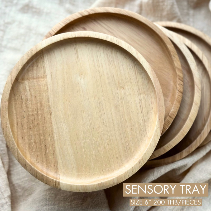 Sensory tray ถาดเล่นแป้งโดว์