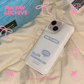 (pre-orderจากเกาหลี) mafavarchive - white marshmellow fluffy case เคสมือถือเปิดหัวท้าย หนังแก้วเคลือบเงา นุ่มฟู