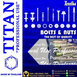 TITAN “PROFESSIONNAL USE” MADE IN THAILAND RP4805 ปุ๊กอิฐมวล+สกรู 8x60 (5ชุดใน1ห่อ)