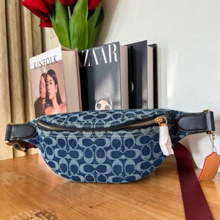 CA075 Charter Signature Denim Belt Bag