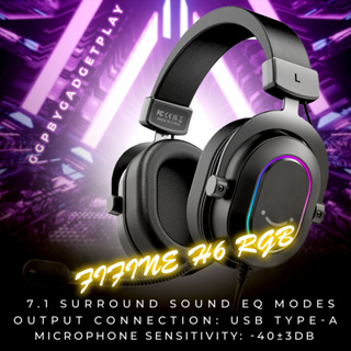 [กรุงเทพฯ ด่วน 1 ชั่วโมง] FIFINE H6 USB HEADSET WITH 24-BIT, 7.1 SURROUND SOUND, EQ MODES, RGB