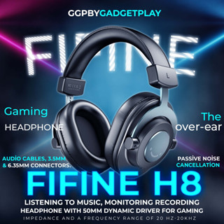 [กรุงเทพฯ ด่วน 1 ชั่วโมง] FIFINE H8 3.5MM HEADPHONE WITH 50MM DYNAMIC DRIVER FOR GAMING ประกันศูนย์