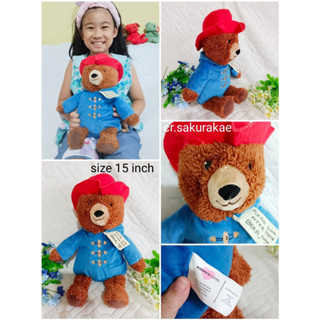 (พร้อมส่ง) ตุ๊กตามือสอง หมีแพดดิงตัน Paddington Bear ตุ๊กตาลิขสิทธิ์แท้  ตุ๊กตาผ้า