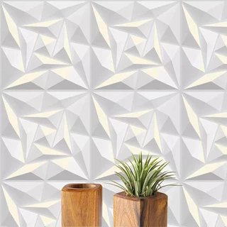 วอลเปเปอร์ติดผนัง3D ลายเพชร3มิติ ลายนูน วัสดุPVC wallpaper 3D *ไม่มีกาวในตัว พร้อมส่งจากโรงงานไทย