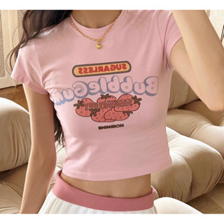 พร้อมส่ง Bubblegum Crop T-Shirt 🍬ของแท้จากเกา