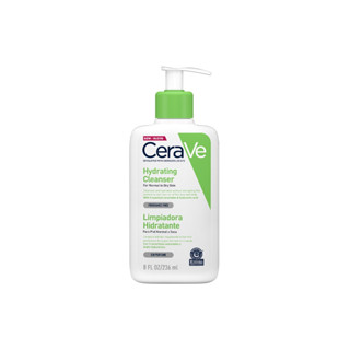 CERAVE Hydrating Cleanser ทำความสะอาดผิวหน้าและผิวกาย สำหรับผิวธรรมดา-ผิวแห้ง 236ml.(ทำความสะอาดผิวหน้า)