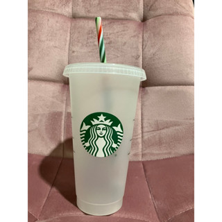 starbucks reuseable cold cup with straw