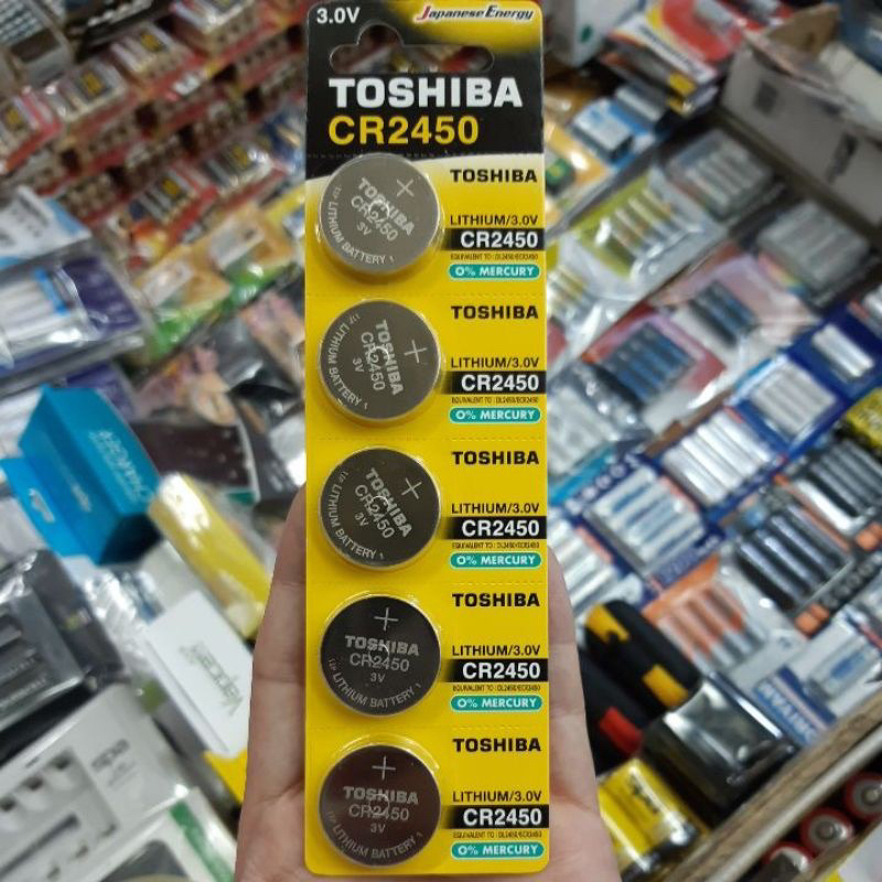 ถ่าน Toshiba CR2450 Lithium 3V  ของใหม่ ของแท้