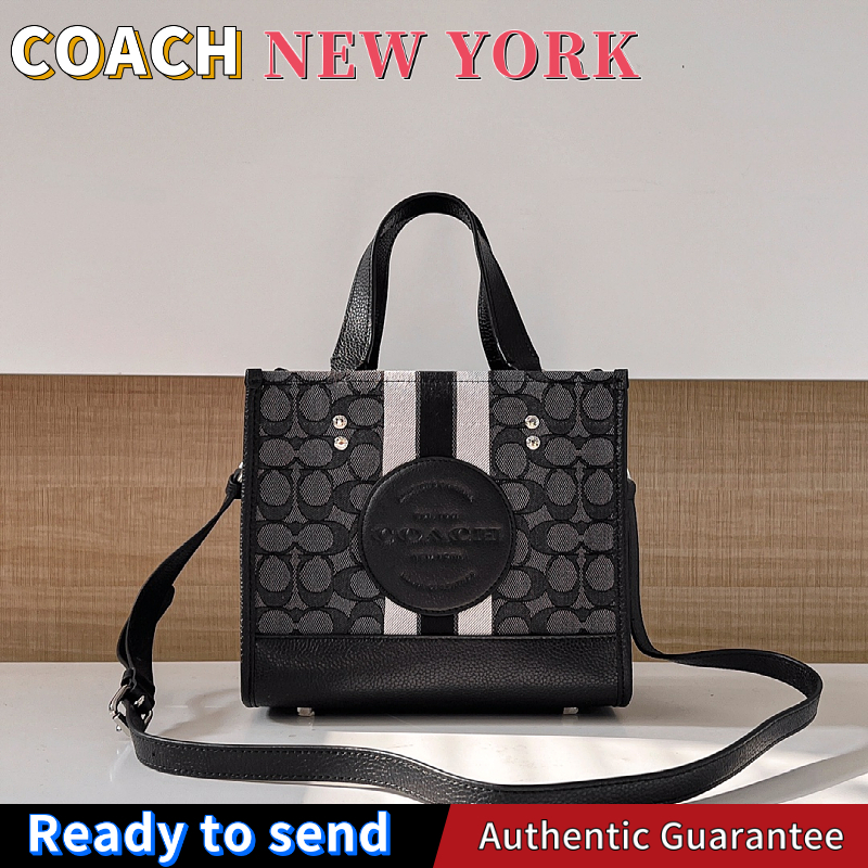 พร้อมส่ง🌟แท้ 💯%Coach Dempsey tote22กระเป๋าถือสตรี กระเป๋าสะพายบล็อกสี C8417