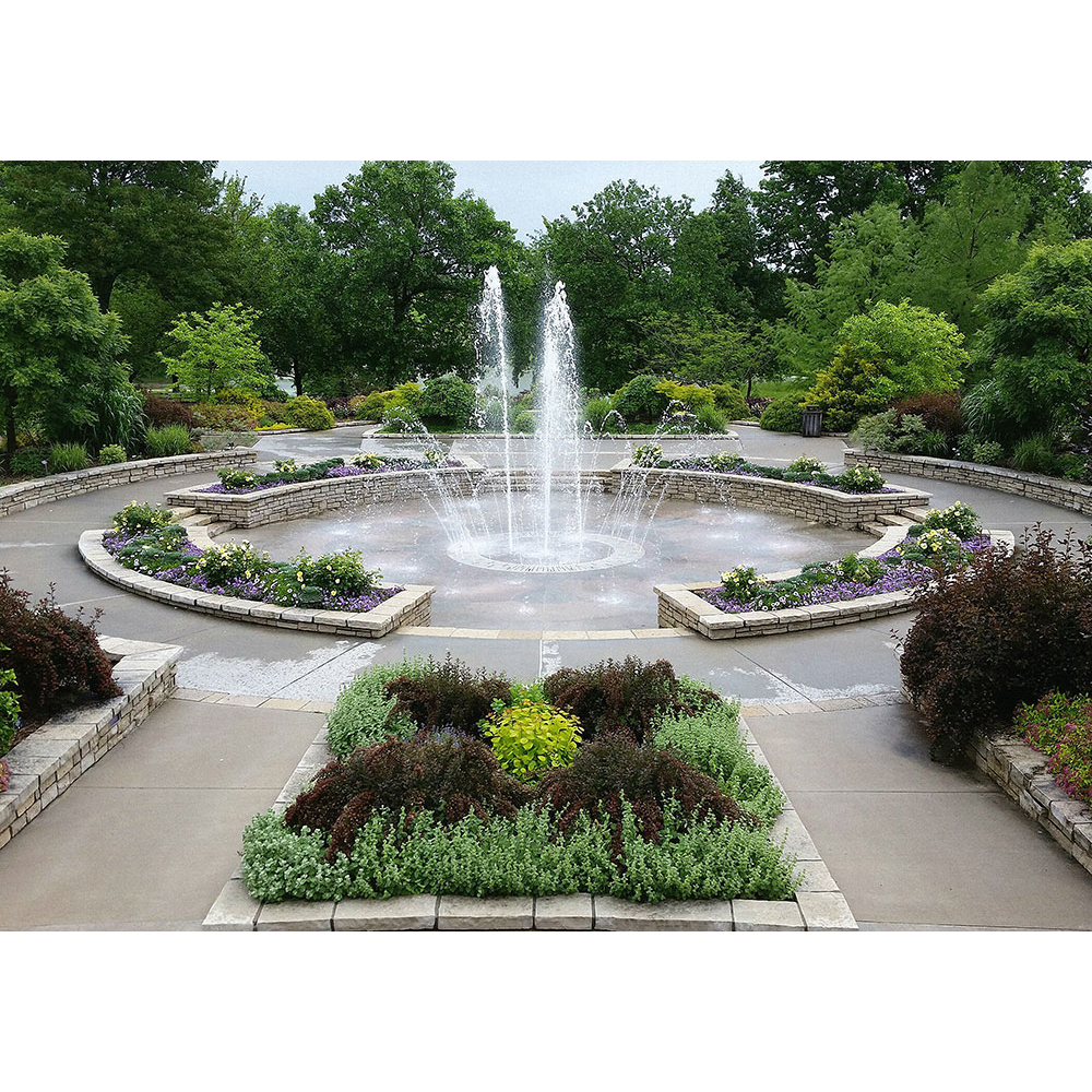 โปสเตอร์ภาพสวนน้ำพุแห่งเมืองแคนซัส ในสวน Powell Gardens USA ขนาด A3 กว้าง  29.7 x สูง 42 ซม. (แนวนอน