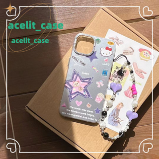 ❤️ส่งของขวัญ❤️ เคสไอโฟน 11 12 13 14 Pro Max HelloKitty ดาว ความนิยม การ์ตูน เรียบง่าย แฟชั่น Case for iPhoneป้องกันการตก