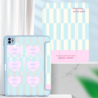 เคสไอแพด ที่ใส่ปากกาด้านขวา อะคริลิค เจน5/6/7/8/9/10 air4/5 gen10.2 pro11นิ้ว โปร2018/20/21/22 แอร์10.9 for ipad case