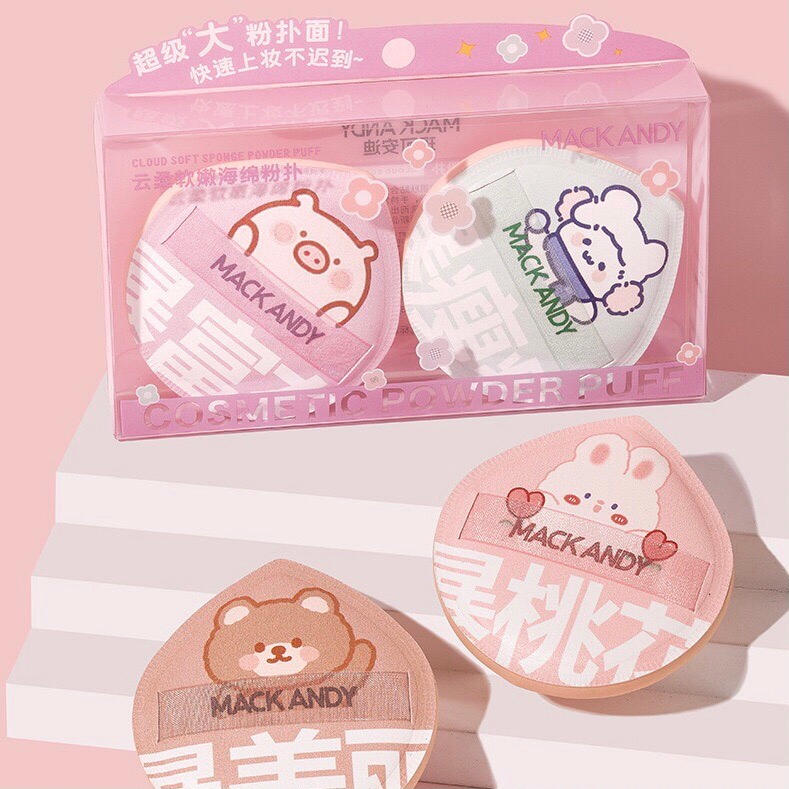 MK667 Mackandy Cosmetics Powder Puff พัฟ ฟองน้ำ แบบหนา นุ่ม ใหญ่ พัฟเกลี่ยแป้ง