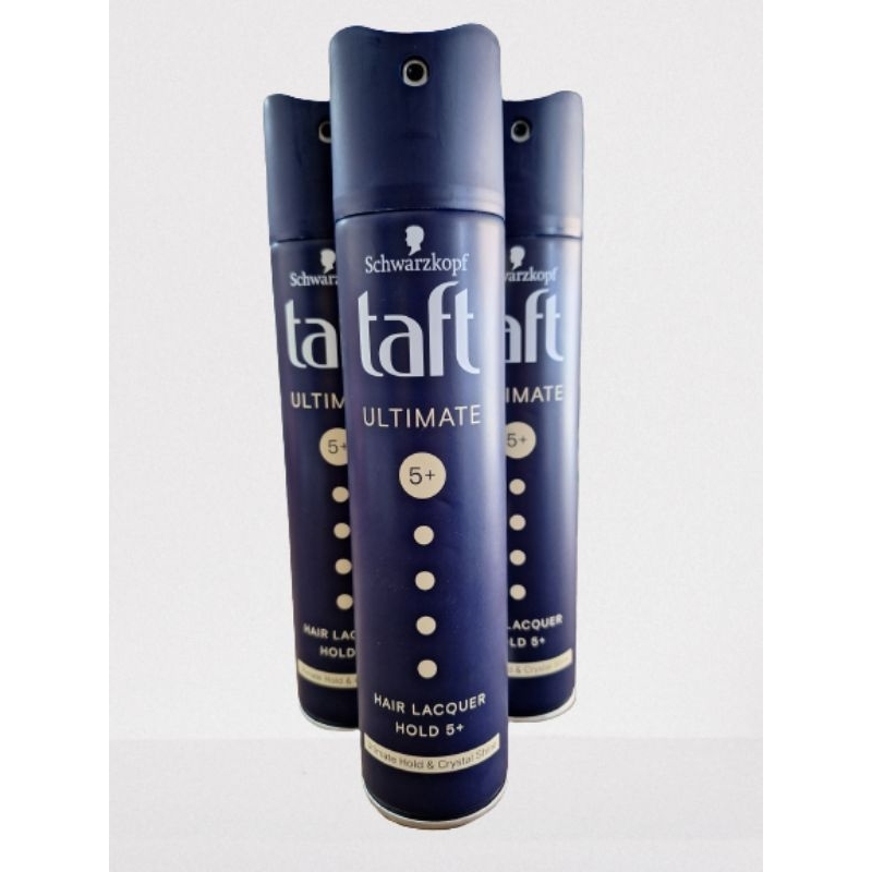 Schwarzkopf taft ultimate hair lacquer Hold 5+ (Ultimate hold & Crystal Shine) 250 ml.
