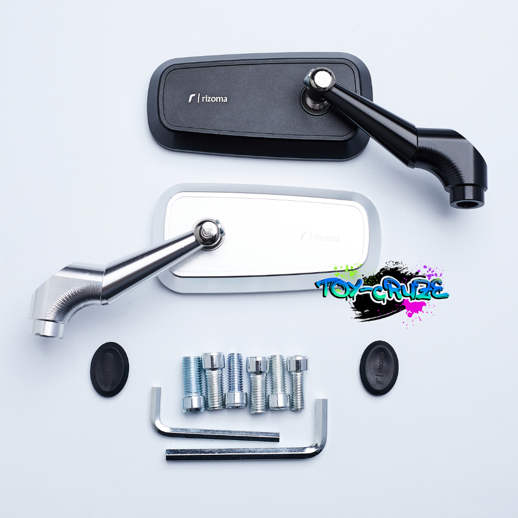 พร้อมส่ง กระจก Rizoma Rzm ทรงเหลี่ยมTONY งาน CNC ดีไซน์สปอร์ต ใส่ได้ทุกรุ่น