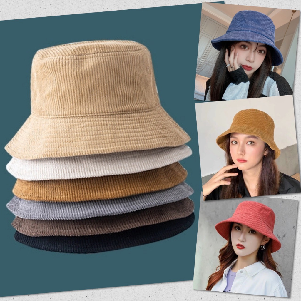 หมวกบักเก็ต กำมะยี่ Bucket คลุมผม แฟชั่น ผ้าเนื้อดี ระบายอากาศ เกรดพรีเมี่ยม